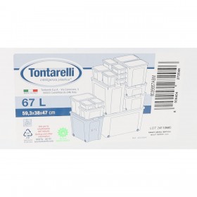 Scatola con Ruote per Organizzare Tontarelli 59 x 38'5 x 47'5 cm (4 Unità)