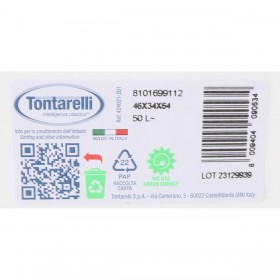 Secchio contenitore Tontarelli Bianco 55 L 46 x 34 x 64 cm (6 Unità)
