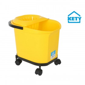 Secchio per Pavimenti Kety Giallo 16 L 40,5 x 30 x 35 cm (6 Unità)