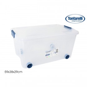 Scatola con Ruote per Organizzare Tontarelli 59 x 38 x 29 cm (6 Unità)
