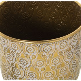 Set di vasi da fiori Alexandra House Living Bianco Dorato Metallo (3 Pezzi)