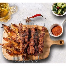 Set di Spiedini per Barbecue Algon Metallo 25 cm 12 Pezzi (24 Unità)