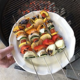 Set di Spiedini per Barbecue Algon Metallo 25 cm 12 Pezzi (24 Unità)