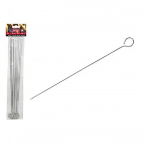 Set di Spiedini per Barbecue Algon Metallo 25 cm 12 Pezzi (24 Unità)