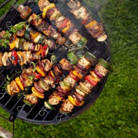 Set di Spiedini per Barbecue Algon Metallo 25 cm 12 Pezzi (24 Unità)