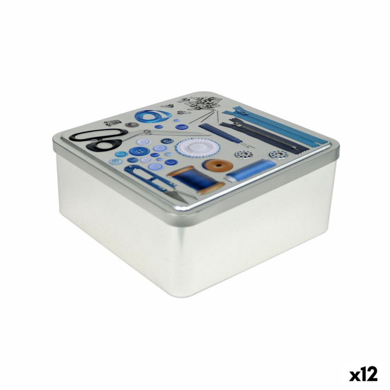 Scatola Multiuso Confortime Tailor Metallo 19,7 x 19,7 x 8 cm (12 Unità)