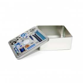 Scatola Multiuso Confortime Tailor Metallo 19,7 x 19,7 x 8 cm (12 Unità)