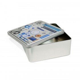 Scatola Multiuso Confortime Tailor Metallo 19,7 x 19,7 x 8 cm (12 Unità)