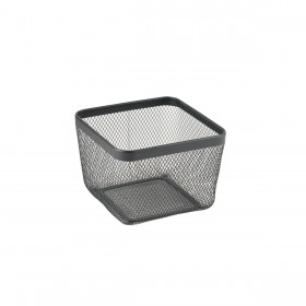 Cestino Multiuso Confortime Nero Metallo 24,5 x 24,5 x 17 cm (8 Unità)