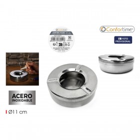Posacenere Confortime Acciaio 11 x 3 cm (24 Unità)