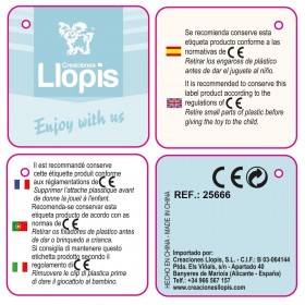 Coperta per Neonato Elefante Azzurro Ricamo Double-face 100 x 75 cm