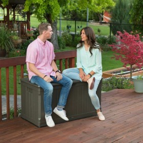 Cassapanca da esterno Lifetime Marrone 440 L Plastica 127 x 64 x 67 cm