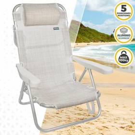 Sedia Pieghevole Aktive Bianco 48 x 46 x 84 cm Spiaggia