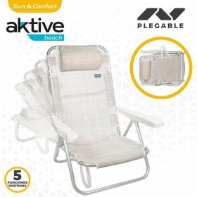 Sedia Pieghevole Aktive Bianco 48 x 46 x 84 cm Spiaggia