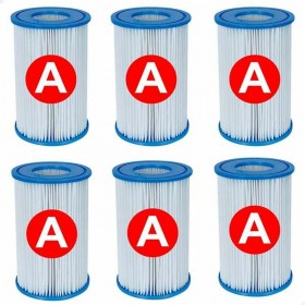 Filtro per Sistema di Filtraggio Intex Tipo A 6 Unità