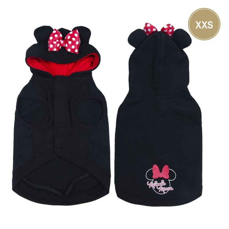 Felpa per Cani Minnie Mouse XXS Nero