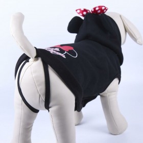 Felpa per Cani Minnie Mouse XXS Nero