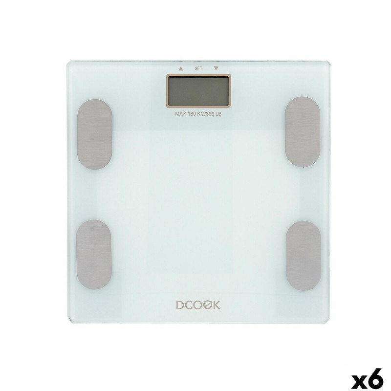 Bilancia Digitale da Bagno Dcook Gallery Bianco Plastica (6 Unità)
