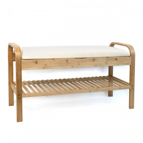 Panca portascarpe Vinthera Moa Beige Legno 90 x 33 x 50 cm