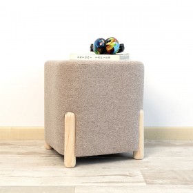 Puff Vinthera Moa Marrone Legno 34 x 34 x 38 cm (2 Unità)