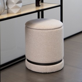 Puff Vinthera Moa Beige Legno 32 x 40 cm (2 Unità)