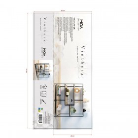 Tavolo aggiuntivo Vinthera Moa Nero Beige 100 x 90 x 34 cm