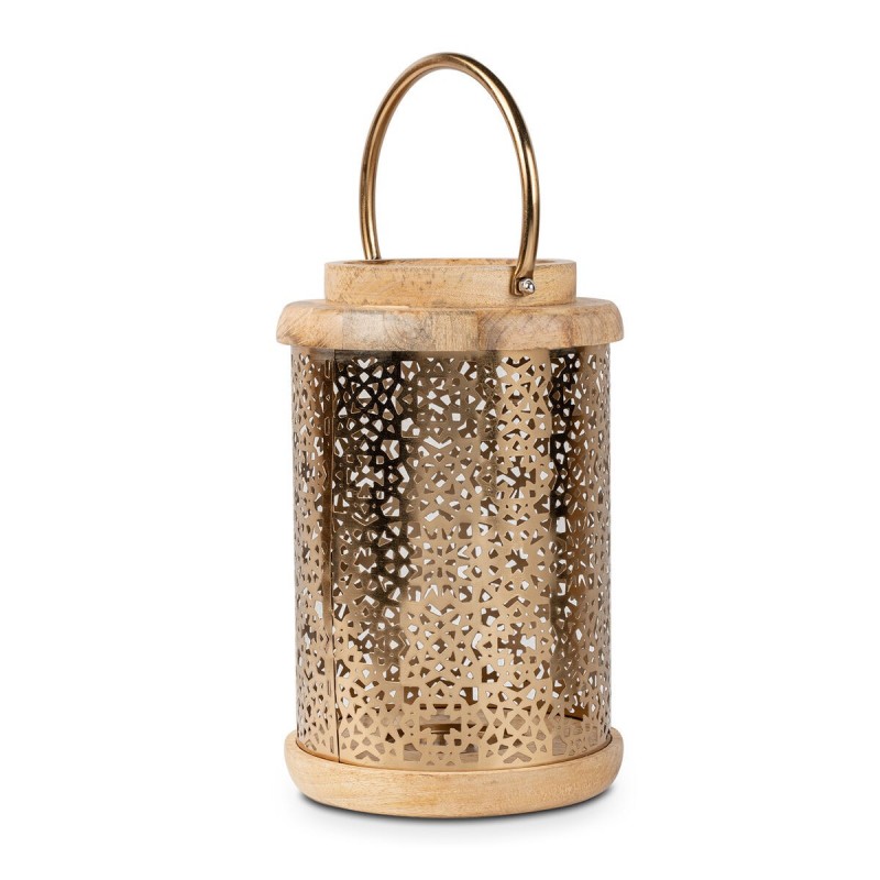 Lanterna Alexandra House Living Dorato Legno 18 x 30 x 18 cm