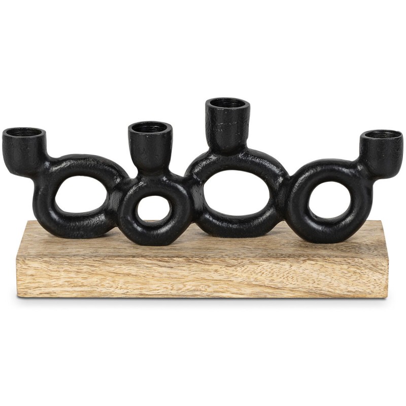 Portacandele Alexandra House Living Multicolore Legno Metallo 25 x 12 x 8 cm
