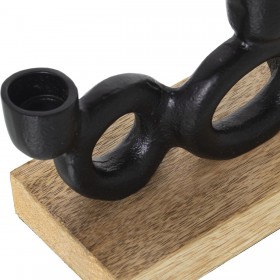 Portacandele Alexandra House Living Multicolore Legno Metallo 25 x 12 x 8 cm