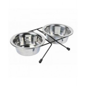 Ciotola per cani Trixie Eat on Feet Acciaio inossidabile 200 ml Doppia 2 x 200 ml 11 cm