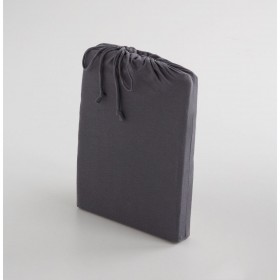 Lenzuolo con angoli aderenti Naturals ELBA Grigio scuro 135 x 200 (Ala francese)