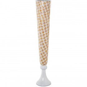 Vaso da pavimento Alexandra House Living Bianco Madreperla 21 x 21 x 118 cm