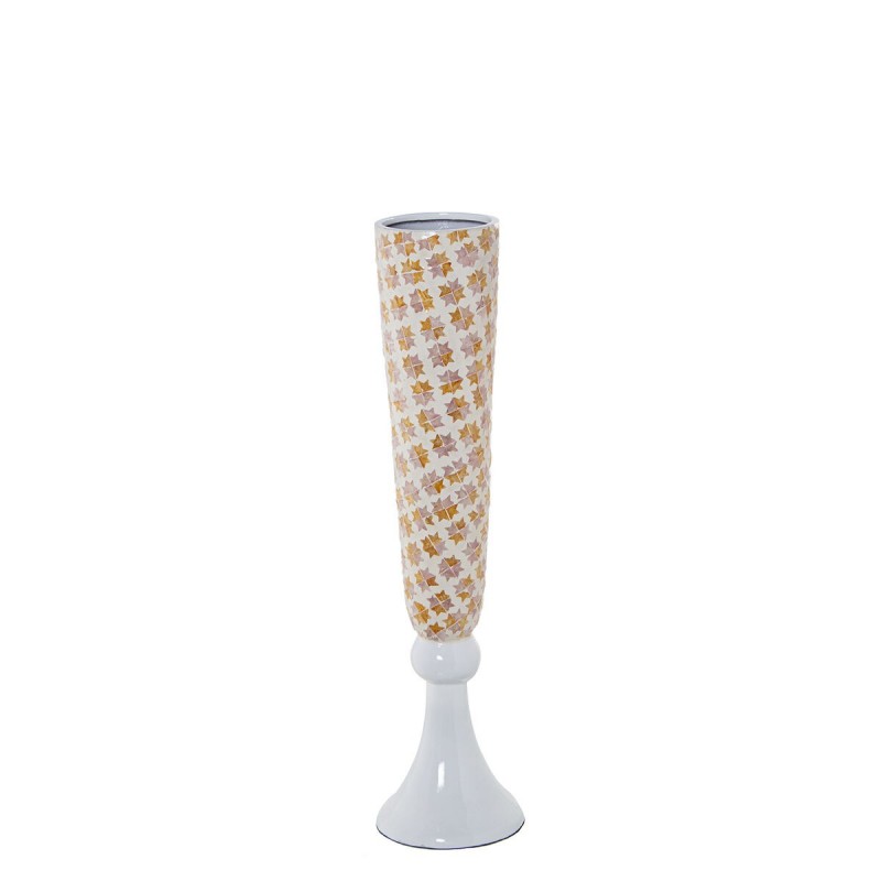 Vaso da pavimento Alexandra House Living Bianco Madreperla 21 x 21 x 87 cm