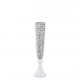 Vaso da pavimento Alexandra House Living Bianco Madreperla 21 x 21 x 87 cm