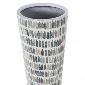 Vaso da pavimento Alexandra House Living Bianco Madreperla 21 x 21 x 87 cm