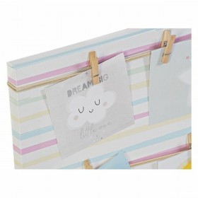 Portafoto DKD Home Decor Sunshine Multicolore Tela Neonato 50 x 2 x 50 cm