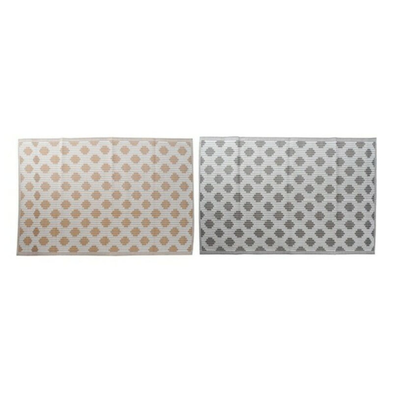 Tappeto DKD Home Decor Nero Grigio polipropilene (2 pcs) (150 x 210 x 1 cm)