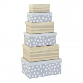 Set di Scatole Decorative DKD Home Decor Multicolore Cartone Per bambini Leone 41 x 28 x 18,5 cm 6 Pezzi