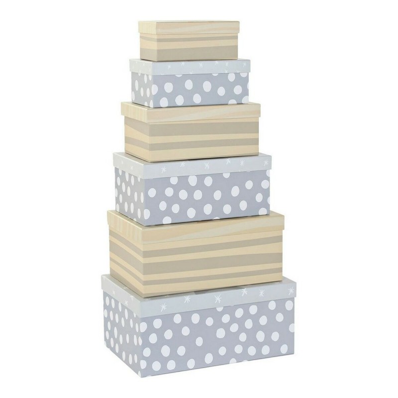 Set di Scatole Decorative DKD Home Decor Multicolore Cartone Per bambini Leone 41 x 28 x 18,5 cm 6 Pezzi