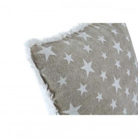 Cuscino DKD Home Decor Grigio Beige Poliestere Cotone Alluminio (45 x 10 x 45 cm) (2 Unità)