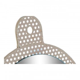 Specchio da parete DKD Home Decor Bianco Rosa 22 x 1,5 x 40 cm (2 Unità)