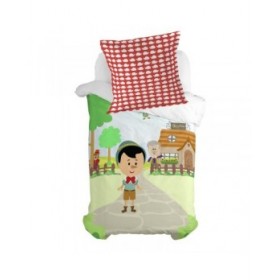 Federa HappyFriday Mr Fox Wooden Puppet Multicolore 80 x 80 cm