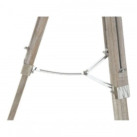 Lampada da Terra DKD Home Decor Metallo Legno Argento Marrone Chiaro Tripode (66 x 66 x 142 cm)