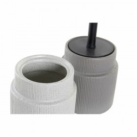 Scopino per il Bagno DKD Home Decor Grigio chiaro Grigio scuro Acciaio Gres Scandi 10 x 10 x 39 cm (2 Unità)