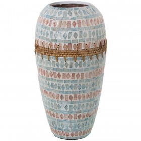 Vaso Alexandra House Living Madreperla 21 x 21 x 43 cm