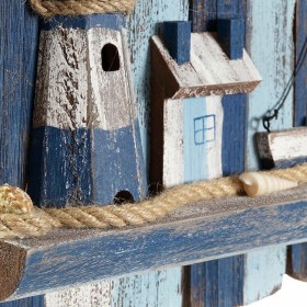 Decorazione da Parete DKD Home Decor Faro Mediterraneo Brad (36.5 x 6.5 x 29.5 cm)