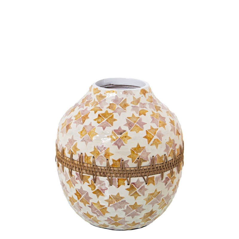 Vaso Alexandra House Living Madreperla 22 x 23 x 27 cm
