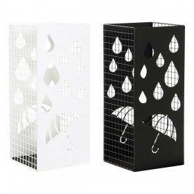 Portaombrelli DKD Home Decor Nero Metallo Bianco (19.5 x 20 x 47.5 cm) (2 pcs)