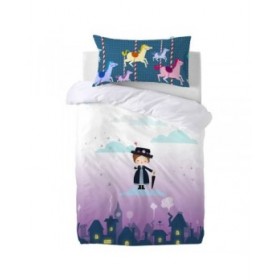 Federa HappyFriday Mr Fox Nanny Multicolore 50 x 75 cm