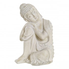 Statua Decorativa DKD Home Decor Grigio Buddha Resina (17 x 17 x 26 cm)